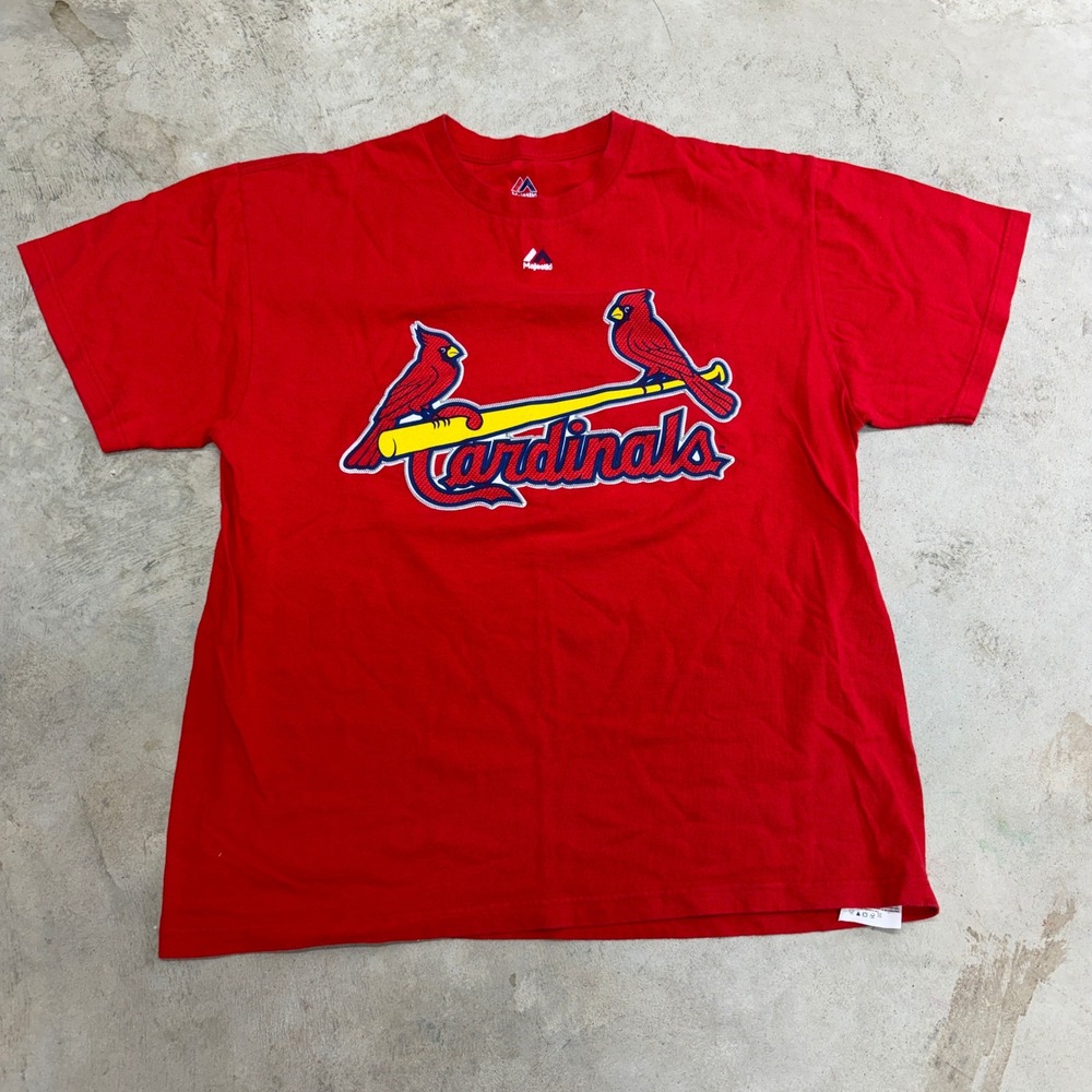 Majestic St Louis Cardinals Red Baseball Jersey T Shirt Michael Wacha 52 Large‎